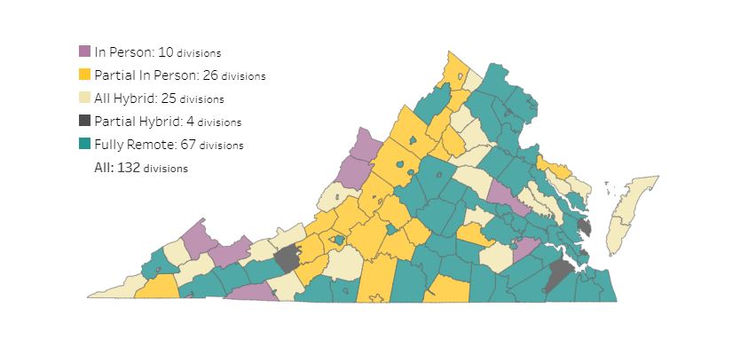 VDOE creates map to show 2020-21 reopening operating procedures at ...